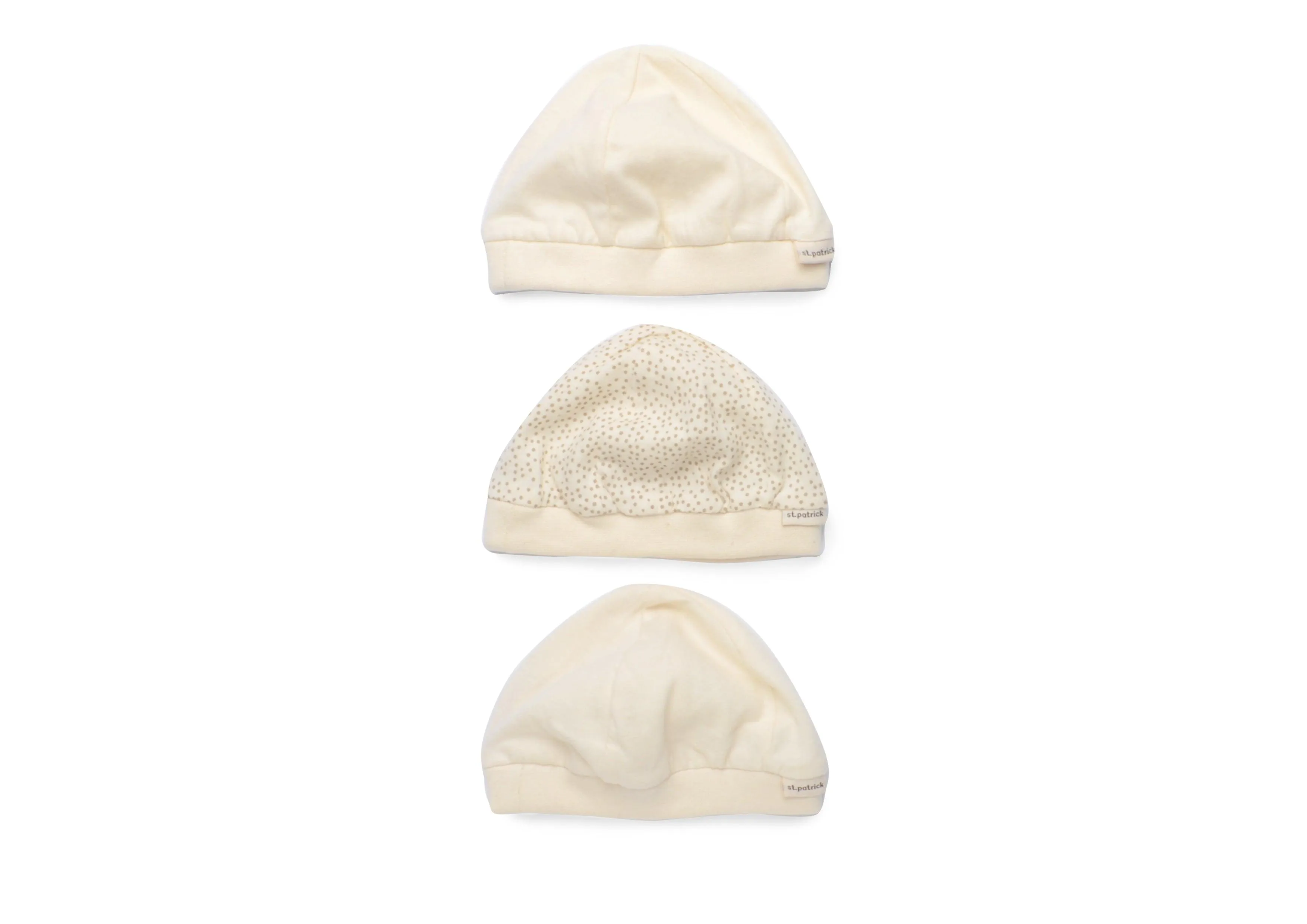 St. Patrick Organic Beanie Plain/Polka 3's