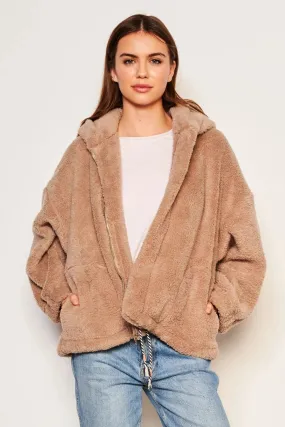 Sundry Sherpa Hooded Coat