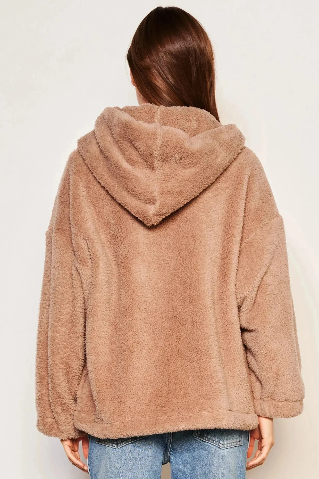 Sundry Sherpa Hooded Coat