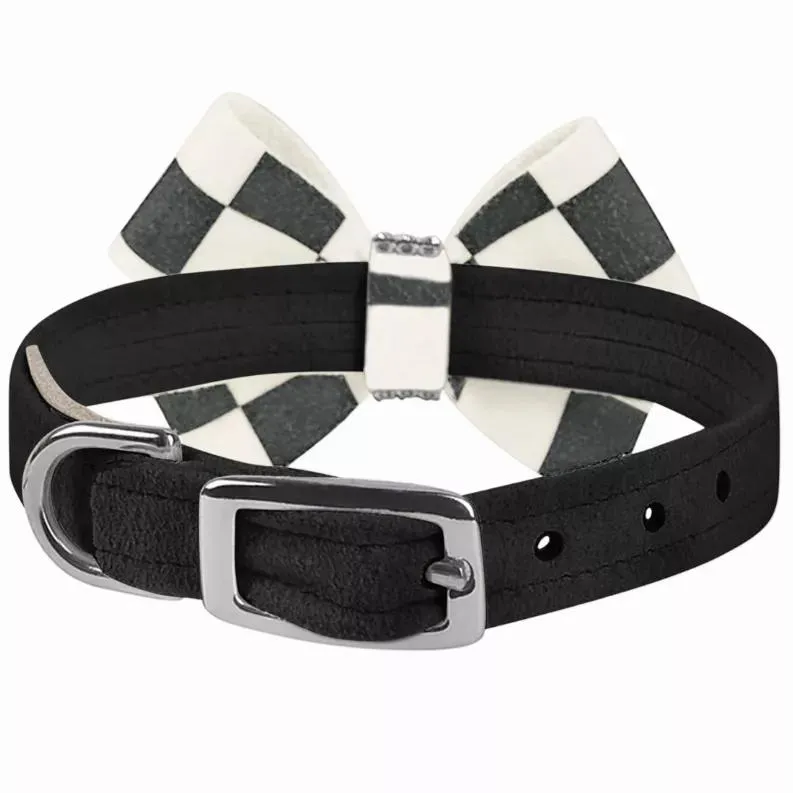 Susan Lanci Designs Windsor Check Nouveau Bow Collar