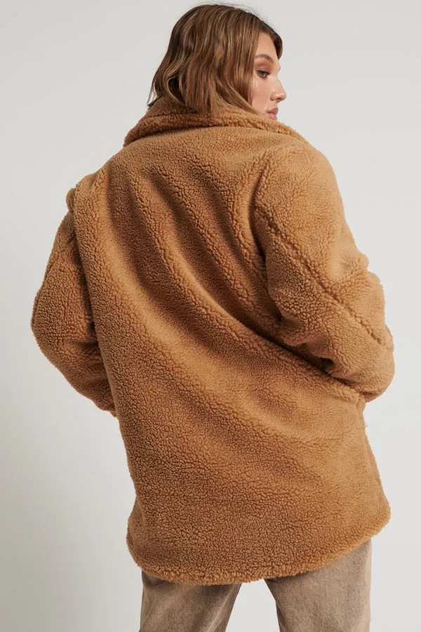 TAN TEDDY COAT