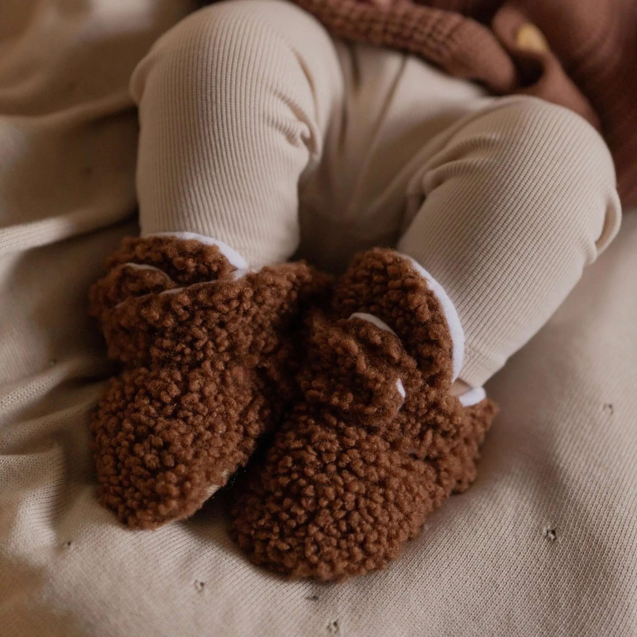 Teddy Booties - Chocolate