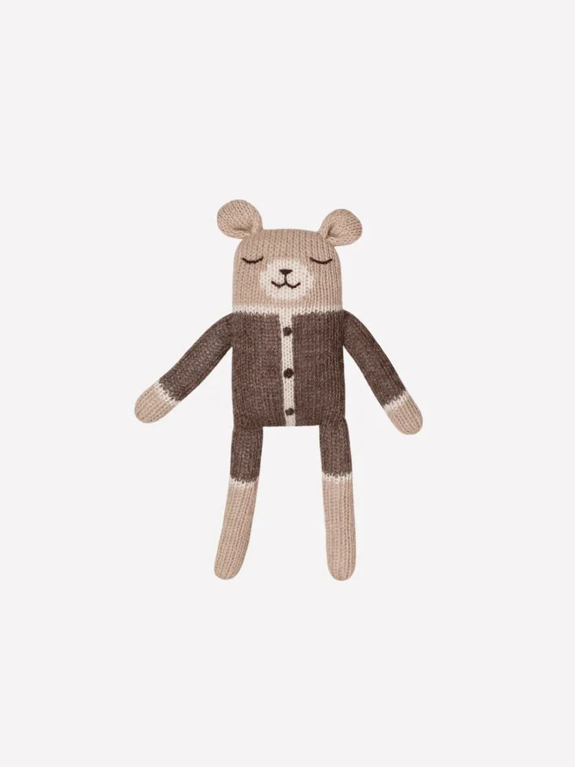 Teddy Knit Soft Toy - Mocha Romper