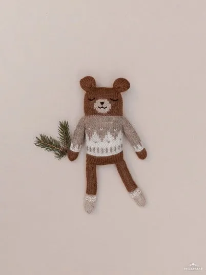 Teddy Soft Toy - Jacquard Sweater