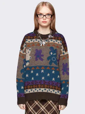 Teddy Tapestry Jacquard Sweater