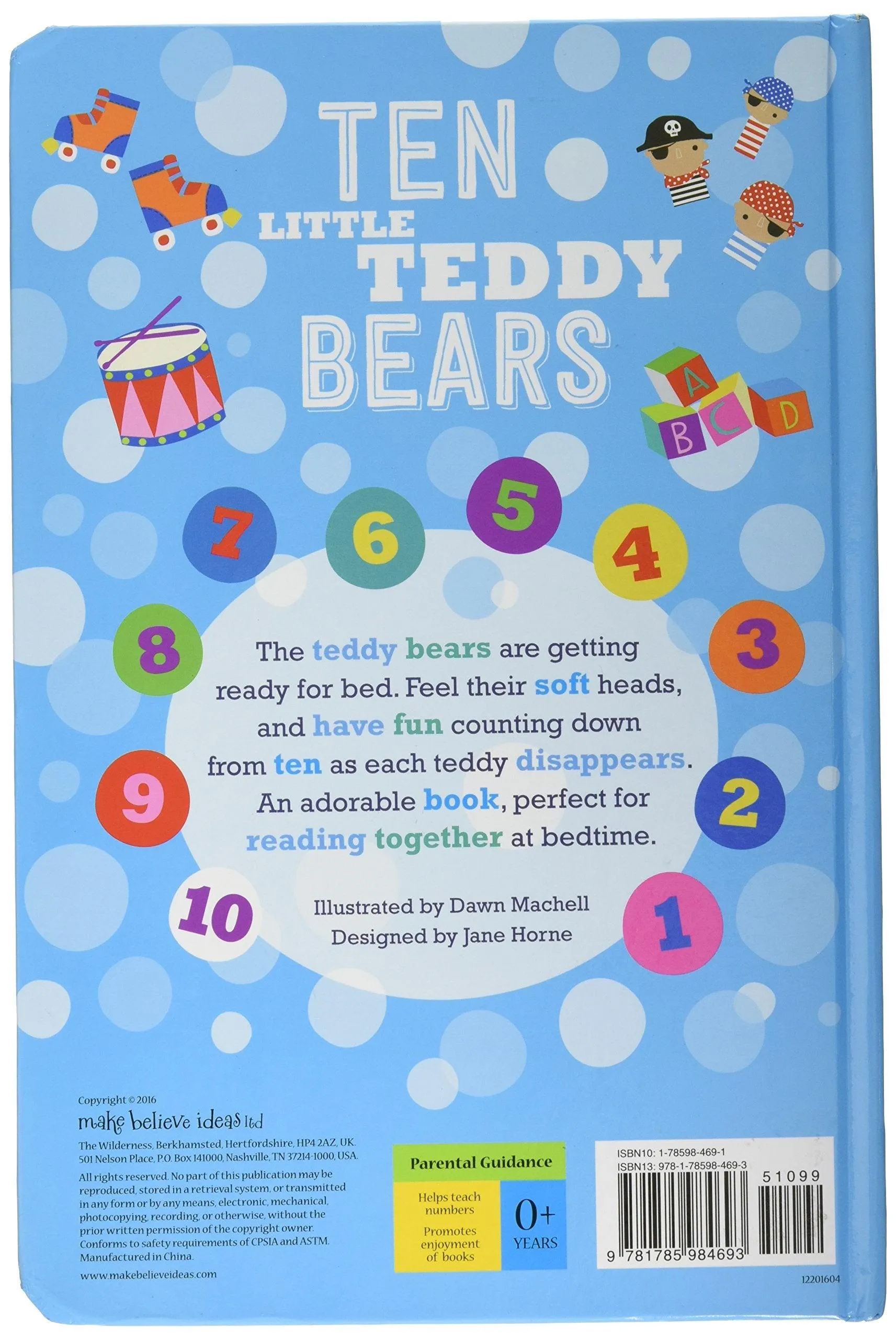 Ten Little Teddy Bears Splashing in the Bath - Counting Book