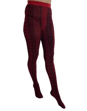 Textured Tartan Tights