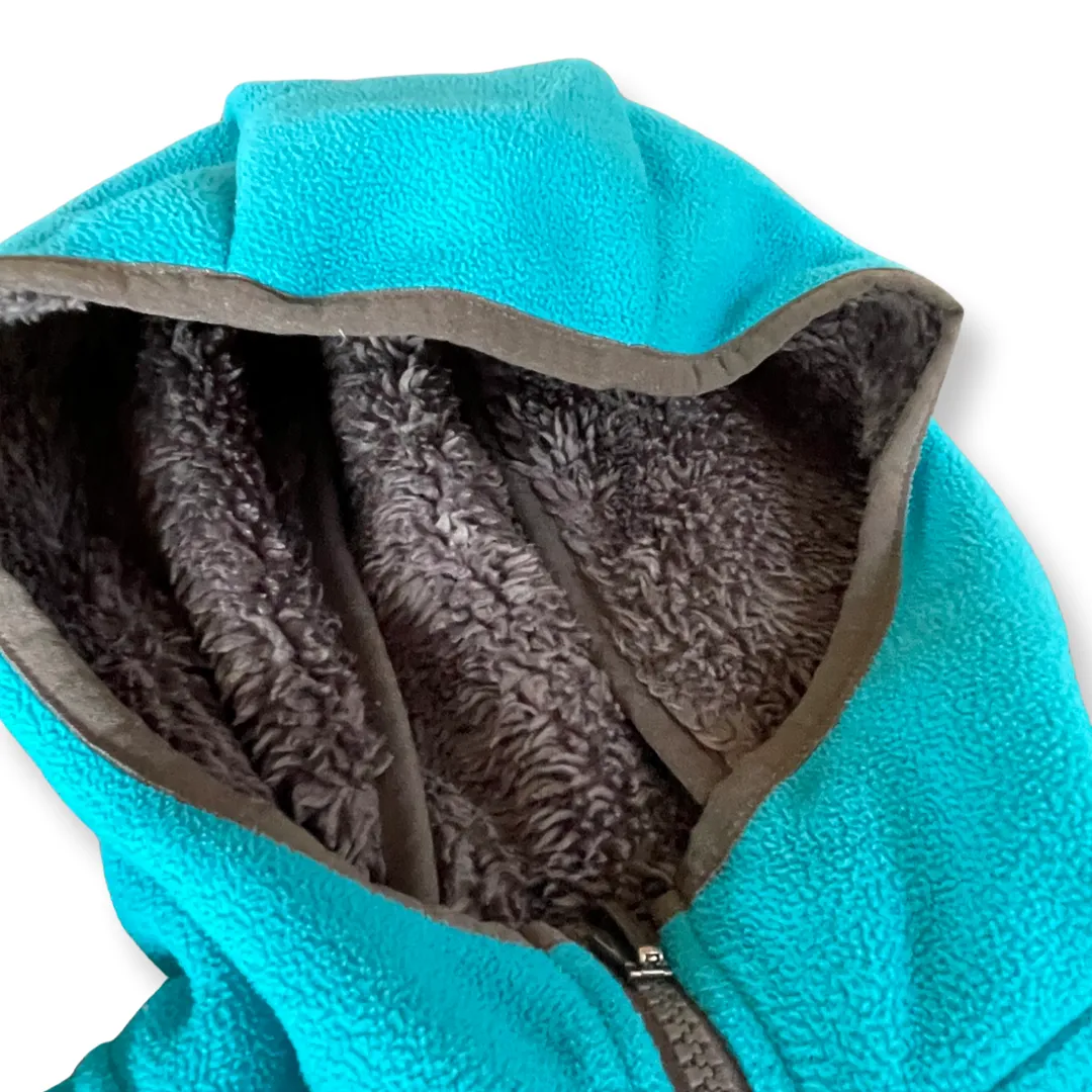 The North Face Teal Fleece Jacket - 6 youth