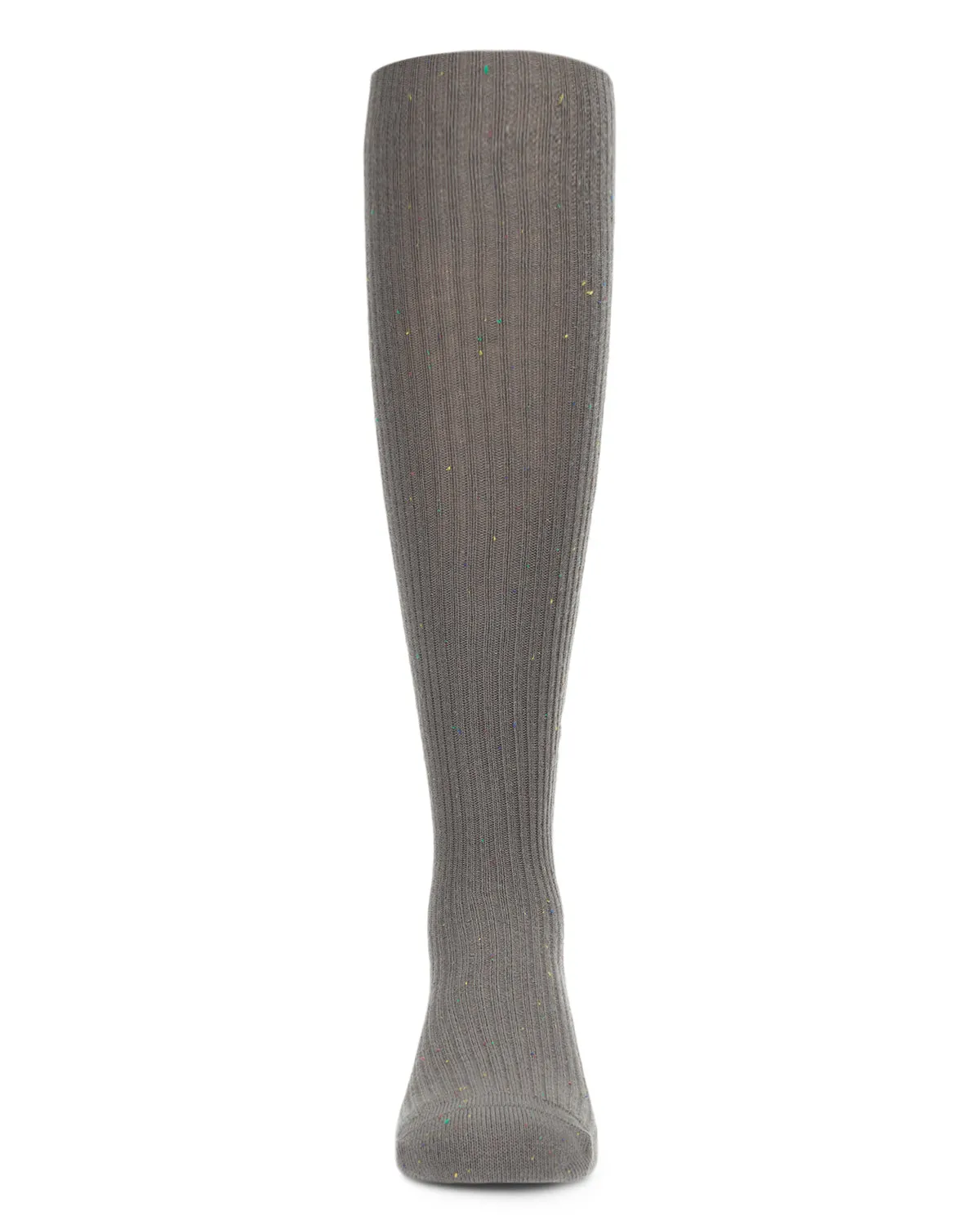 Thin Ribbed Speckled Cotton Tights