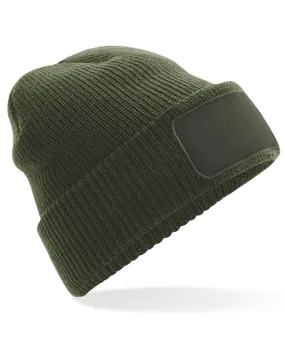 Thinsulate patch beanie | Olive Green