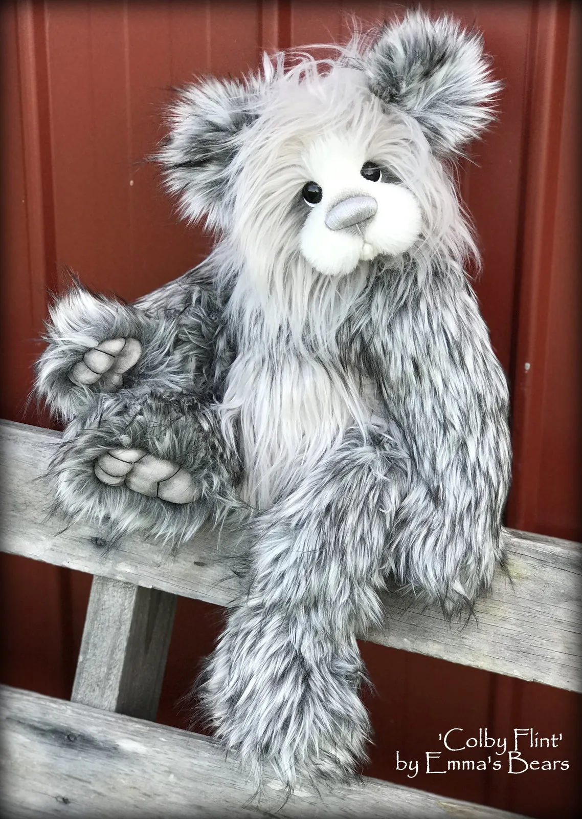 Toddler Colby Flint - 21in faux fur and alpaca Artist toddler style Bear by Emma's Bears - OOAK