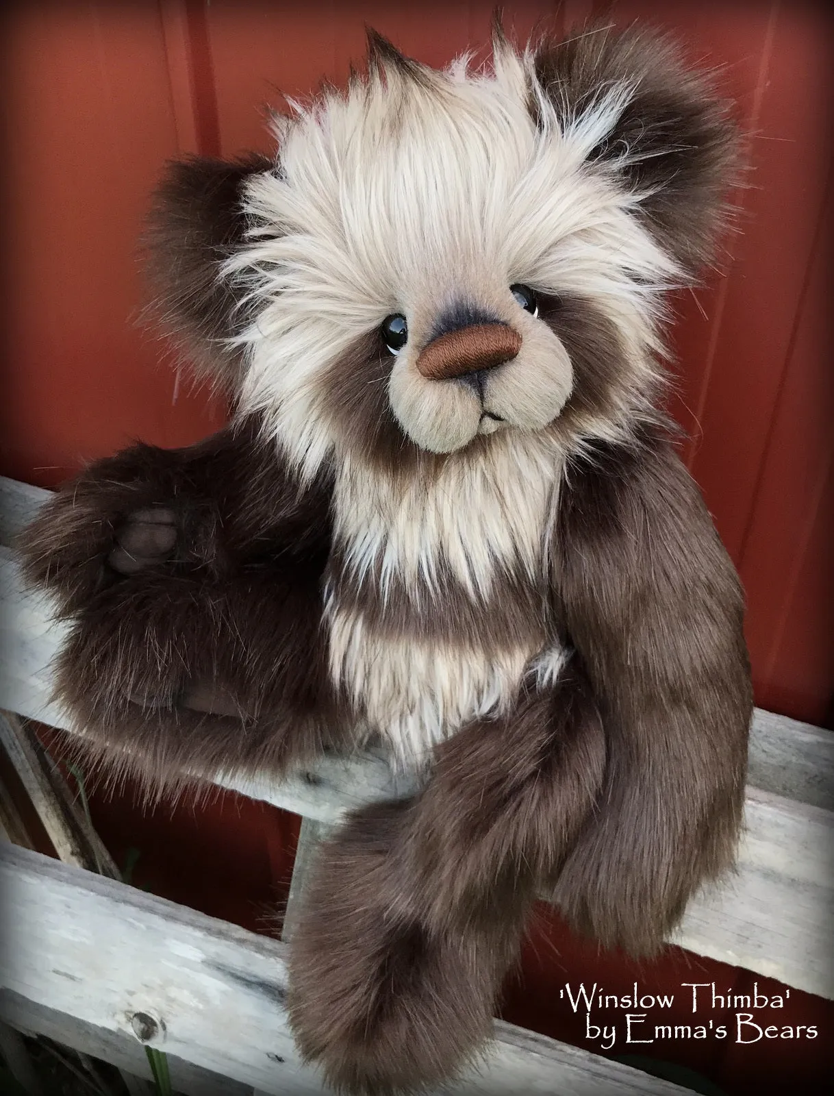 Toddler Winslow Thimba - 20in faux fur Artist toddler style Bear by Emma's Bears - OOAK