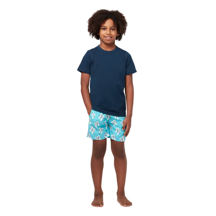 Tom & Teddy Flip Flop Boys Swim Shorts FFSCB-J - Scuba Blue