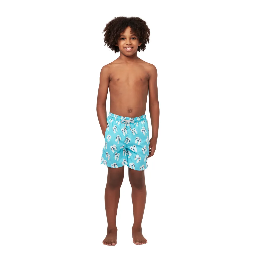 Tom & Teddy Flip Flop Boys Swim Shorts FFSCB-J - Scuba Blue