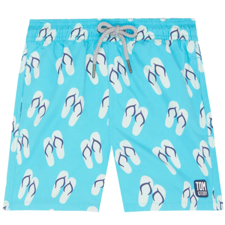 Tom & Teddy Flip Flop Boys Swim Shorts FFSCB-J - Scuba Blue