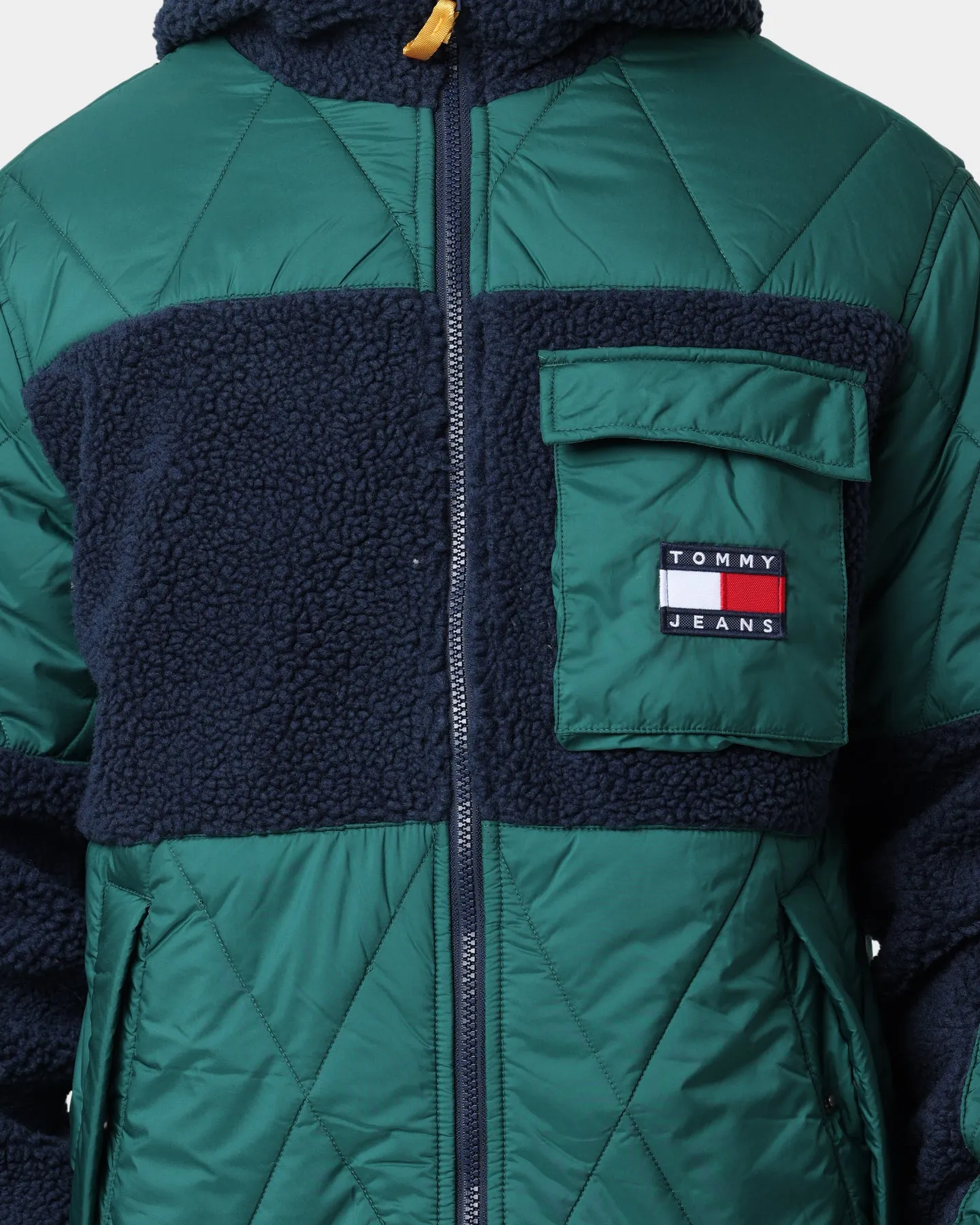 Tommy Jeans TJM Sherpa Quilt Mix Jacket Rural Green