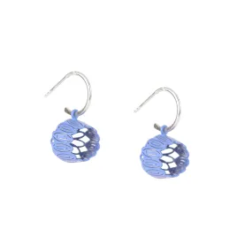 Tulip Hoop Earrings in Blue or Yellow by Sorrel Van Allen