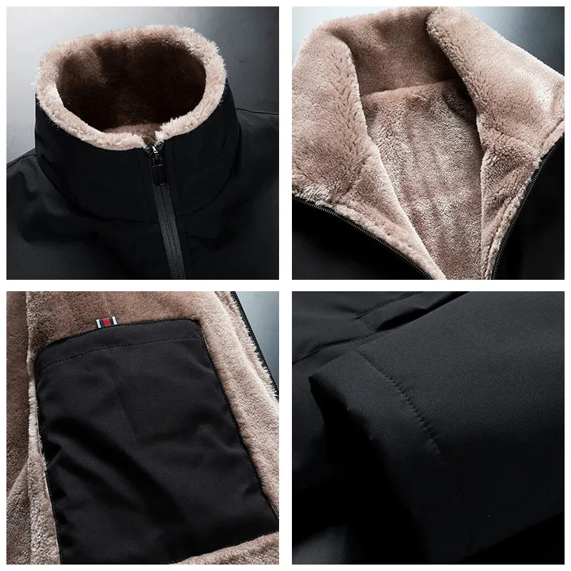 Ultimate Warmth: Windproof Thick Fleece Winter Jacket