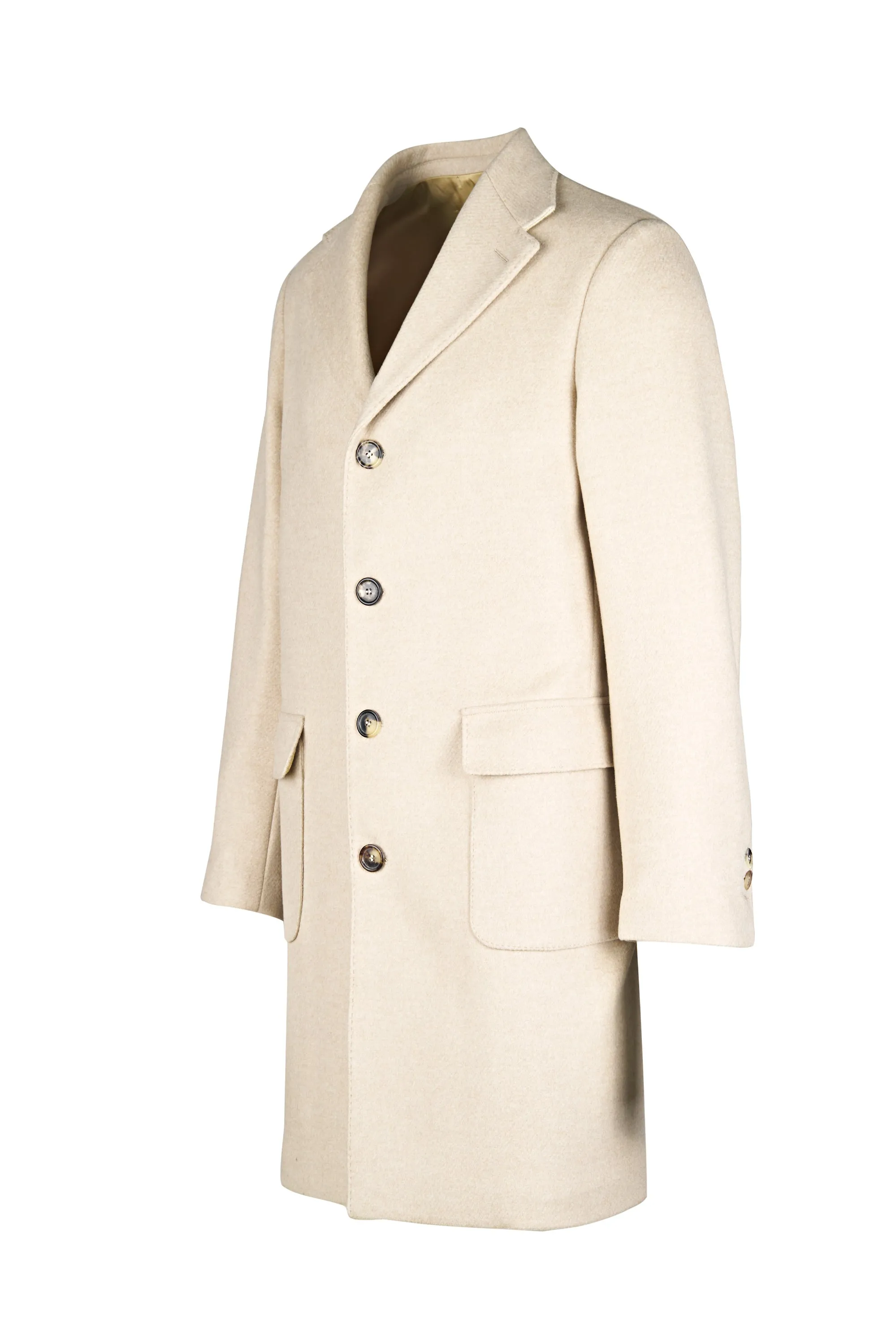 Unlined Single-Breasted Wool & Cashmere Coat