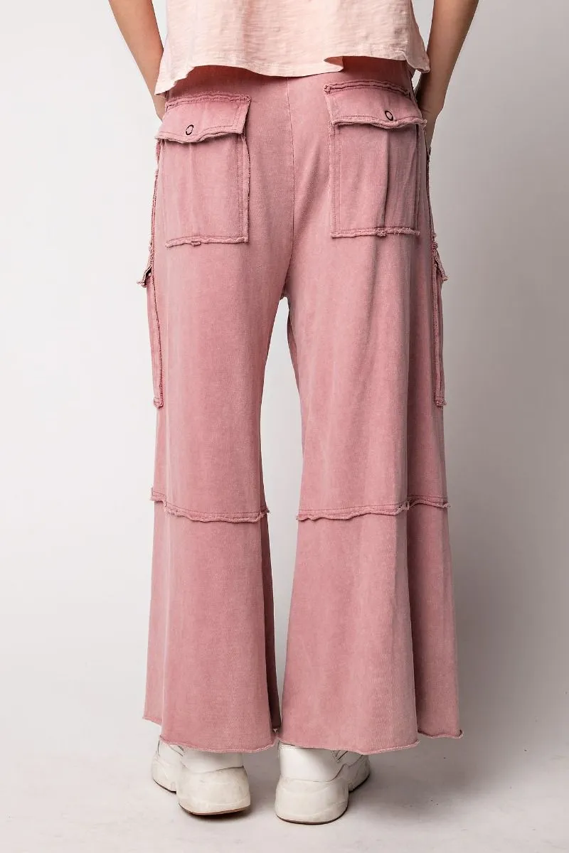 Utility Wide Leg Terry Pants- 2 colors