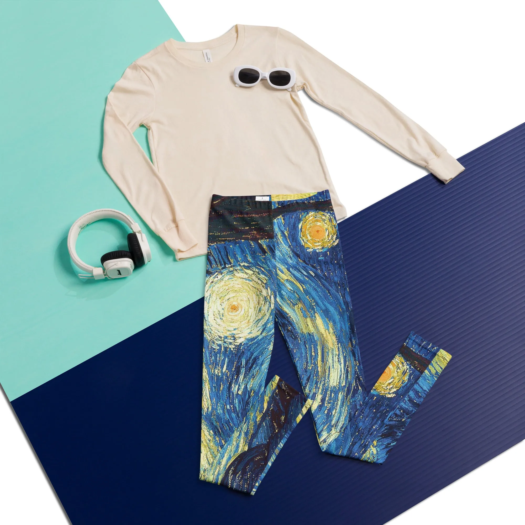 Van Gogh Inspired Starry Night Teen Leggings