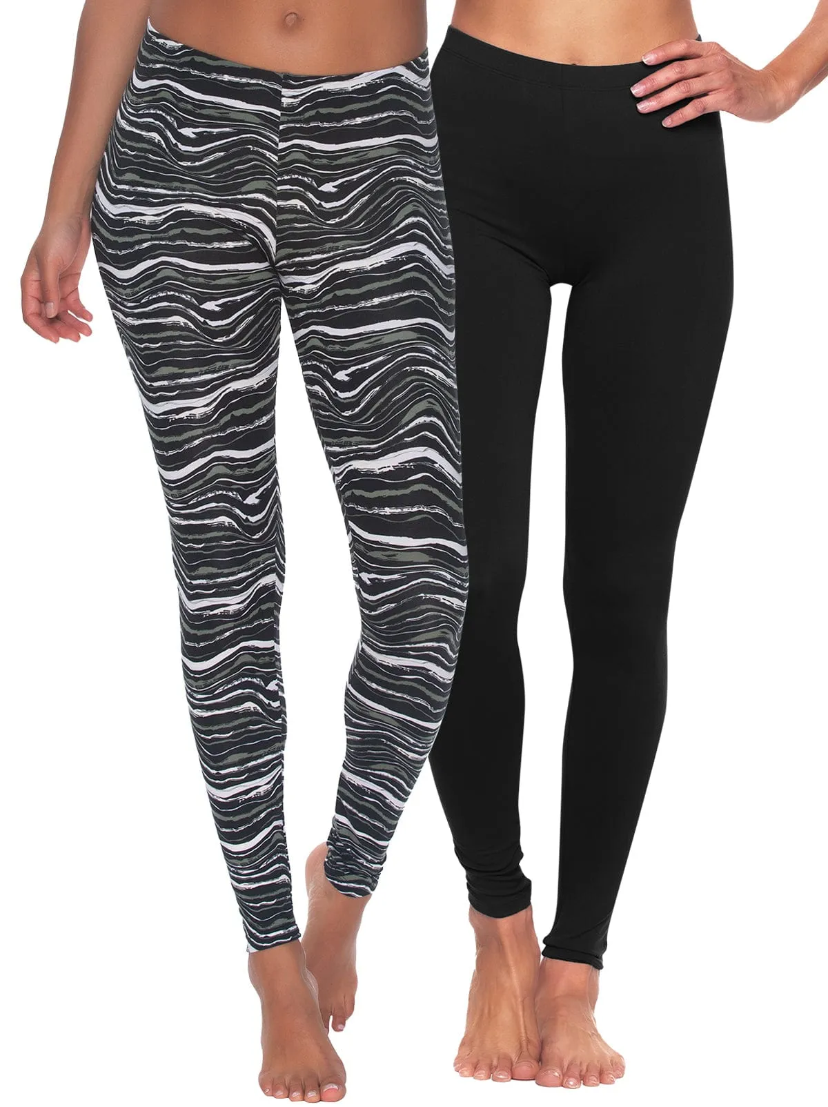 Velvety Soft Lightweight Leggings 2-Pack