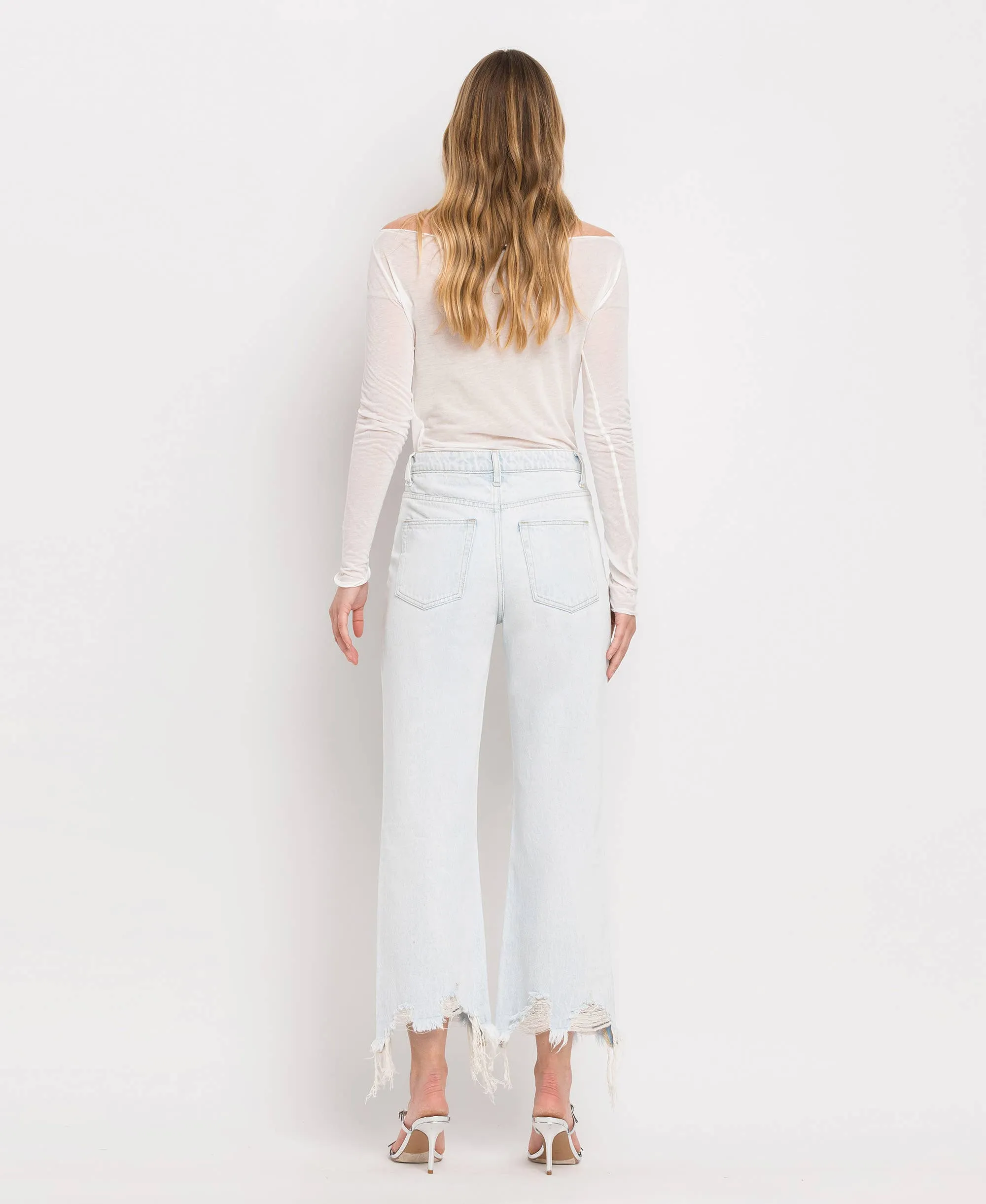 Vervet 90's Vintage Super High Rise Crop Flare Jeans