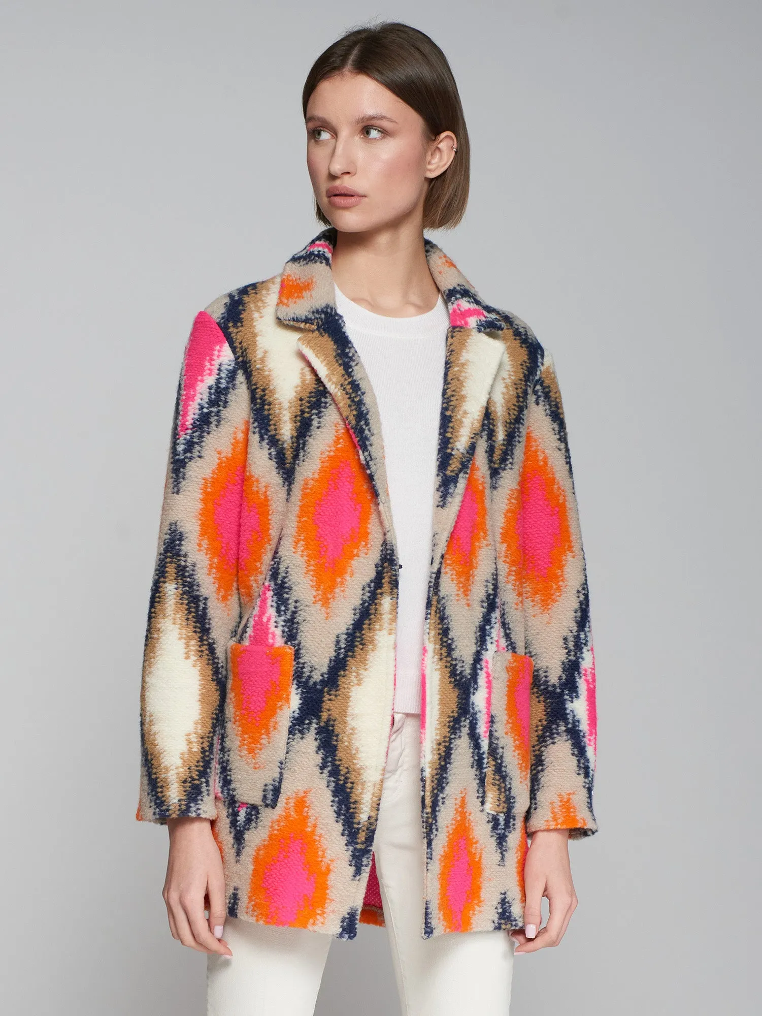 Vilagallo Bright Ikat Coat