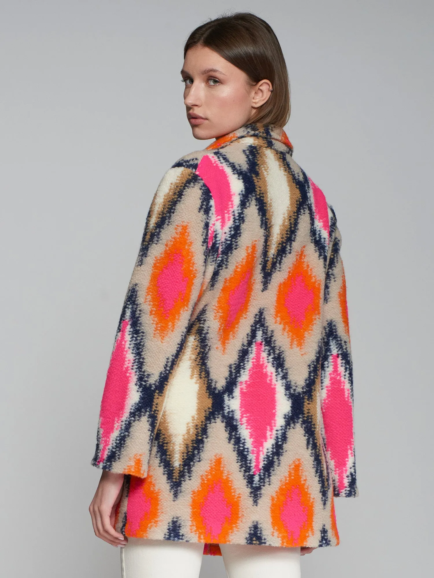 Vilagallo Bright Ikat Coat