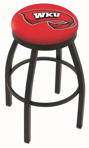 Western Kentucky Hilltoppers HBS Black Swivel Bar Stool with Red Cushion