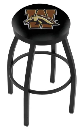 Western Michigan Broncos HBS Black Swivel Bar Stool with Cushion