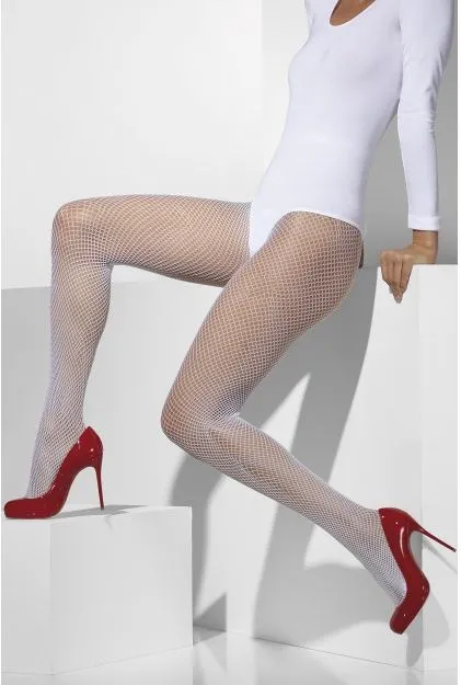 White Fishnet Tights