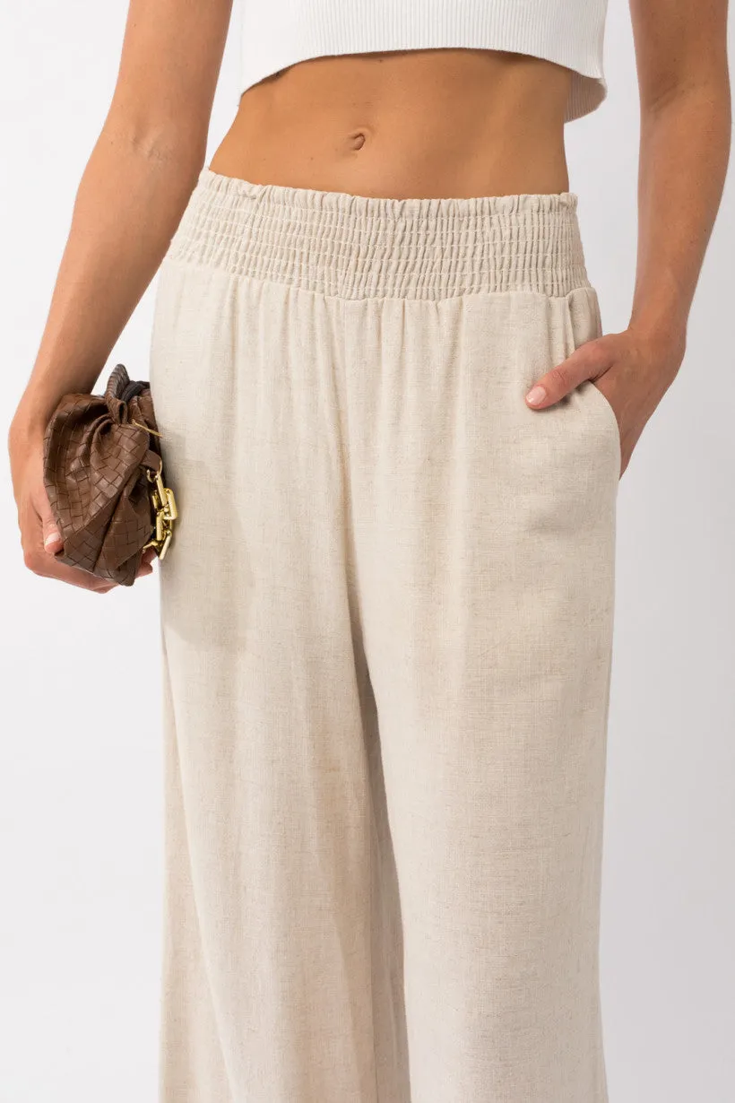 Wide Leg Linen Pants - Linen Blend Palazzo Pants