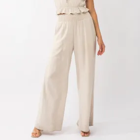 Wide Leg Linen Pants - Linen Blend Palazzo Pants