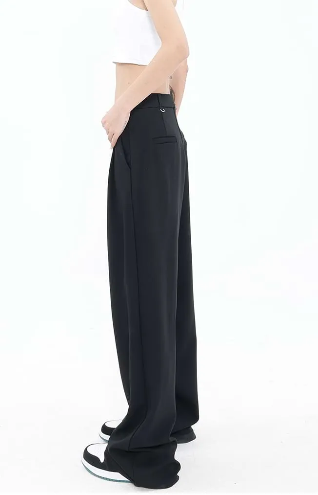 Wide Leg Waist Cutout Pants