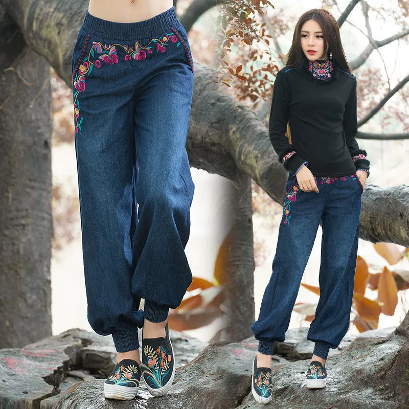 Women Autumn Spring Bohemian Pant