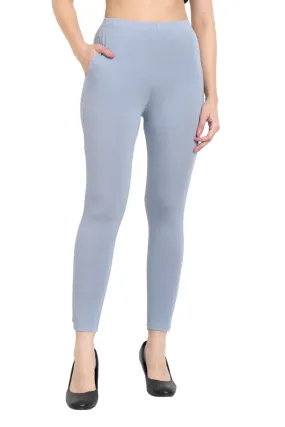 Women Shark Grey Ankle Length Legging