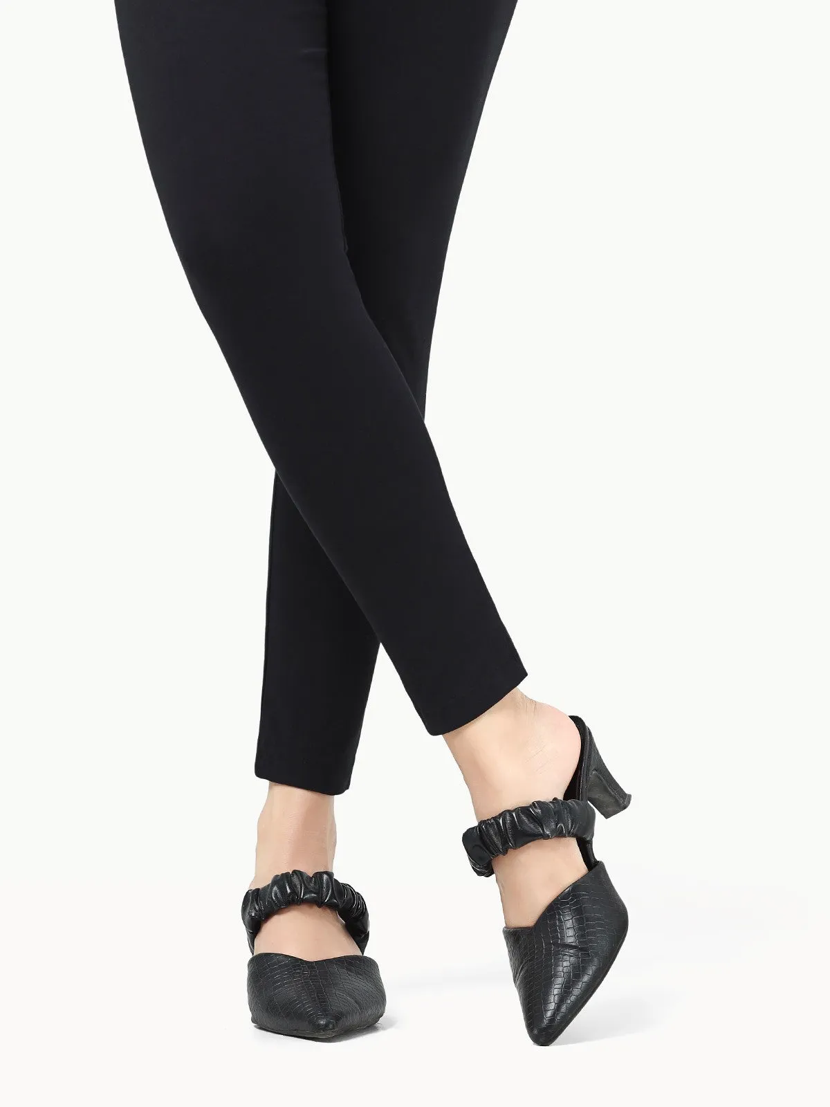 Women's Black Basic Tights - EWBT23-76403