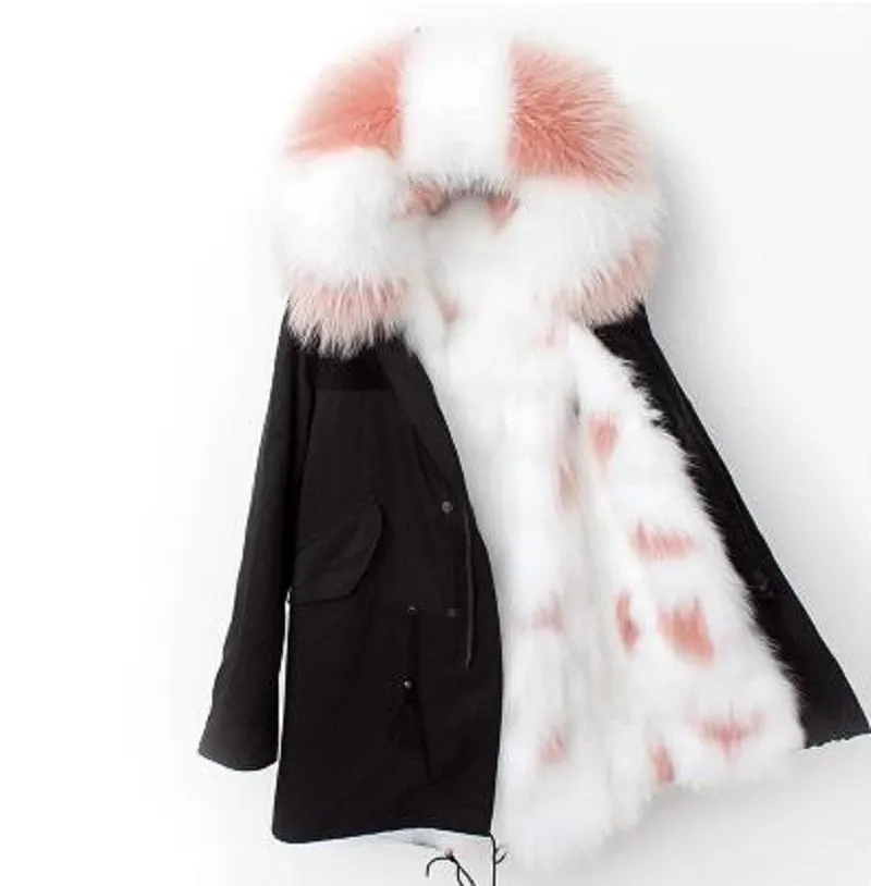 Women's Winter Casual Warm Hooded Parka With Raccoon Fur