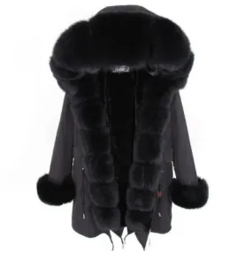 Women's Winter Long Thick Parka With Fox Fur