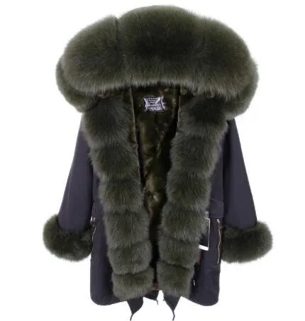 Women's Winter Long Thick Parka With Fox Fur