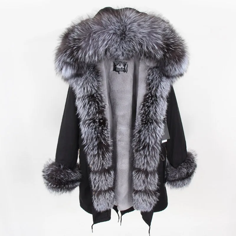 Women's Winter Long Thick Parka With Fox Fur