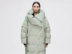 Wrap Down Coat - Reflective Jade