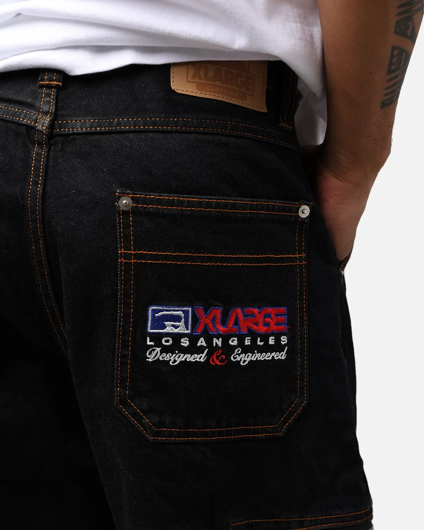 X-Large Inc Denim Cargo Pants Black