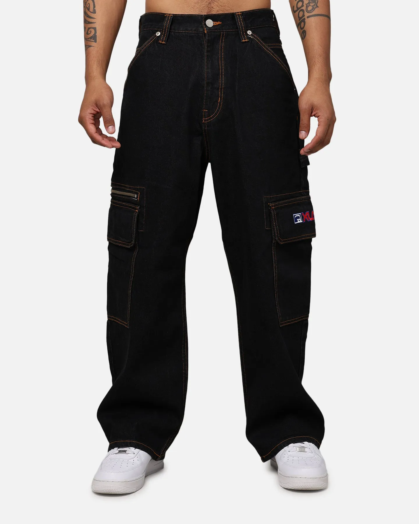 X-Large Inc Denim Cargo Pants Black