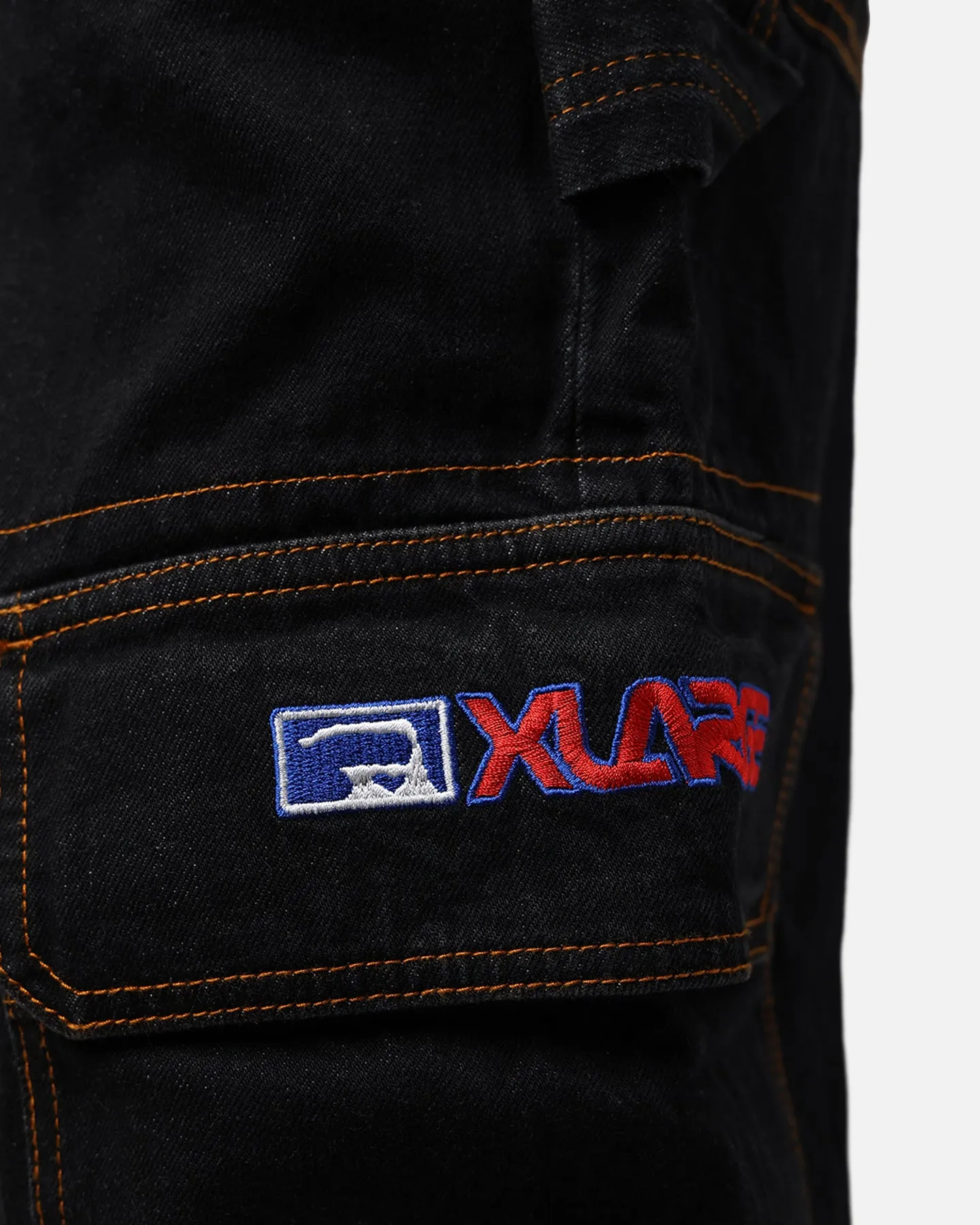 X-Large Inc Denim Cargo Pants Black